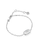 ELAINA LUXE CHAIN BRACELET SILVER WHITE CZ