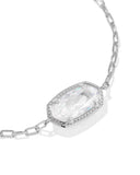 ELAINA LUXE CHAIN BRACELET SILVER WHITE CZ