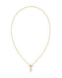 MINI ELISA TOGGLE SHORT PENDANT NECKLACE GOLD IVORY MOTHER OF PEARL