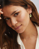 LEE DROP EARRINGS RHODIUM DICHROIC GLASS