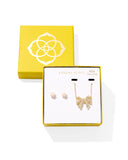 KRISTA BOW AND ASHTON GIFT SET GOLD WHITE MIX