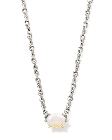 CAILIN CRYSTAL PENDANT NECKLACE SILVER CHAMPAGNE OPAL CRYSTAL