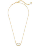 ELISA SHORT PENDANT NECKLACE GOLD IVORY MOTHER OF PEARL