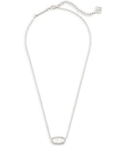 ELISA SILVER PENDANT NECKLACE IVORY MOTHER OF PEARL