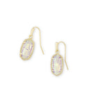 Kendra Scott Lee Gold Drop Earrings in Dichroic Glass