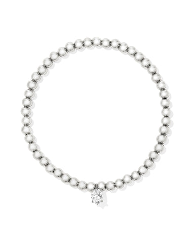 CAILIN STRETCH BRACELET SILVER WHITE CRYSTAL