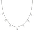 Kendra Scott-Cailin Delicate Strand Necklace Silver White CZ