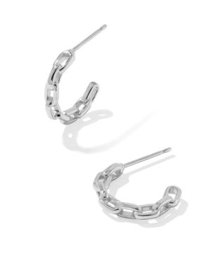 PHOEBE HUGGIE EARRINGS SILVER METAL