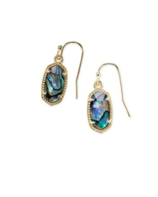 LEE DROP EARRINGS GOLD ABALONE SHELL