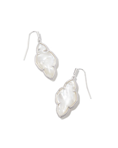 ABBIE DROP EARRINGS SILVER IVORY MOTHER OF PEARL