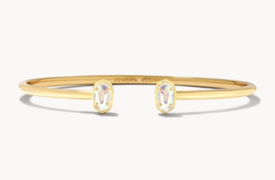 EMILIE CUFF BRACELET GOLD DICHROIC GLASS
