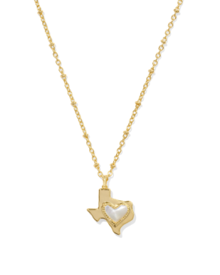 Kendra Scott-Ari Heart Texas Necklace Gold Ivory