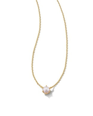 ASHTON PEARL PENDANT NECKLACE GOLD WHITE PEARL