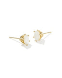 CAILIN CRYSTAL STUD EARRINGS GOLD IVORY MOTHER OF PEARL