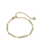 FATE SET OF 2 DELICATE CHAIN BRACELETS GOLD WHITE CZ