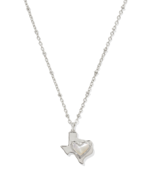 Kendra Scott-Ari Heart Texas Necklace Silver Ivory