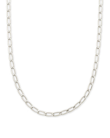 MERRICK CHAIN NECKLACE RHODIUM METAL