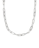 BELLA CHAIN NECKLACE SILVER WHITE CZ