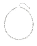 BELLA CHAIN NECKLACE SILVER WHITE CZ