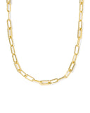BELLA CHAIN NECKLACE GOLD WHITE CZ