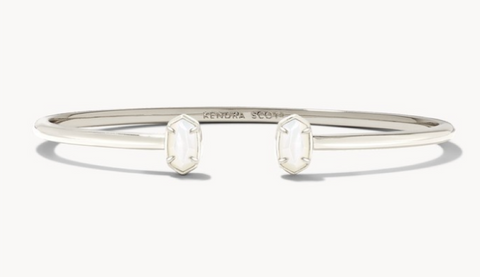 EMILIE CUFF BRACELET SILVER IVORY MOTHER OF PEARL