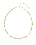 BELLA CHAIN NECKLACE GOLD WHITE CZ
