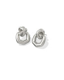 PARKER KNOT OPEN FRAME EARRINGS VINTAGE SILVER