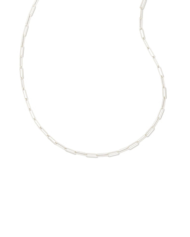 COURTNEY PAPERCLIP NECKLACE SILVER