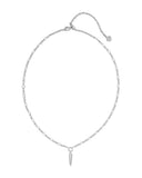 FATE SHORT PENDANT NECKLACE SILVER WHITE CZ