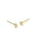 ARLENE STUD EARRING SET GOLD WHITE CZ