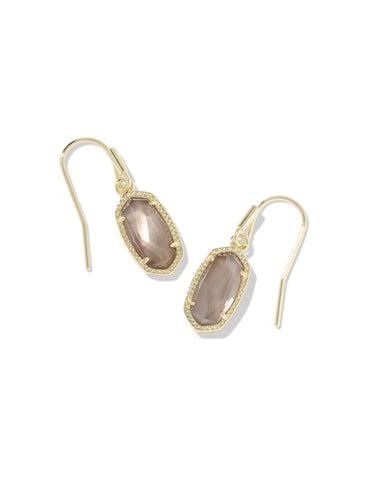 LEE DROP EARRINGS GOLD TAUPE MOTHER OF PEARL