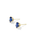 CAILIN CRYSTAL STUD EARRINGS GOLD BLUE VIOLET CRYSTAL