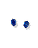 CAILIN CRYSTAL STUD EARRINGS GOLD BLUE VIOLET CRYSTAL