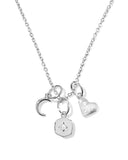 ARLENE CHARM NECKLACE SILVER WHITE CZ