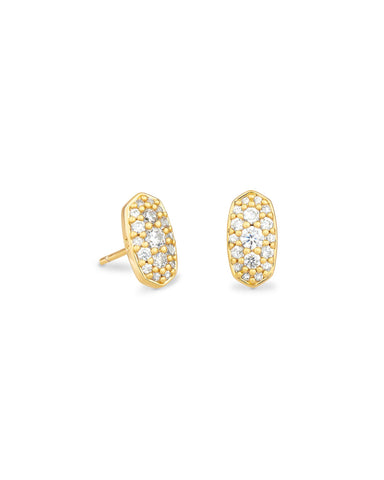GRAYSON CRYSTAL STUD EARRINGS GOLD