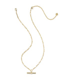 BREE METAL T BAR SHORT PENDANT NECKLACE GOLD