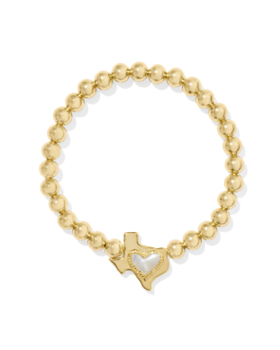 Kendra Scott-Ari Heart Texas Stretch Bracelet Gold Ivory