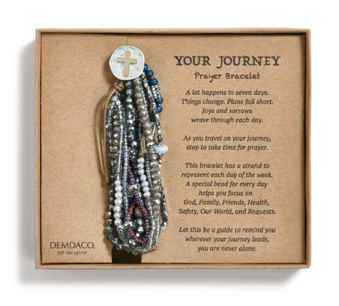 Gray Your Journey Prayer Bracelet