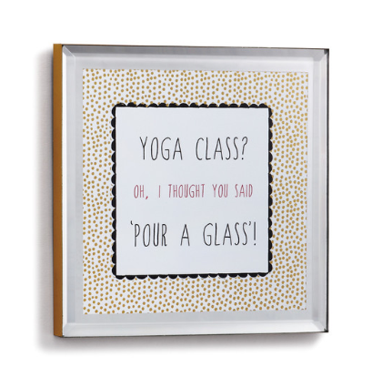 Yoga Class Glass Plaque