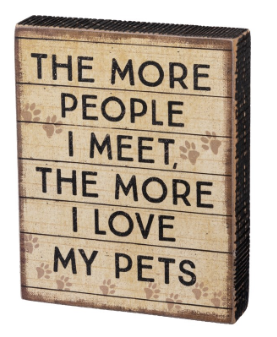 Love My Pets - Block Sign