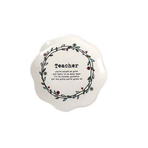 Floral Border Teacher Plate