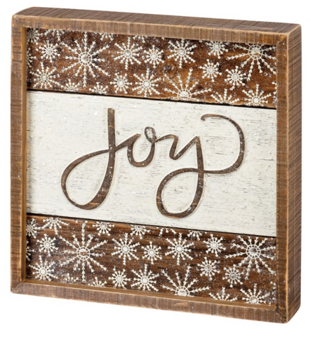 Inset Slat Box Sign - Joy