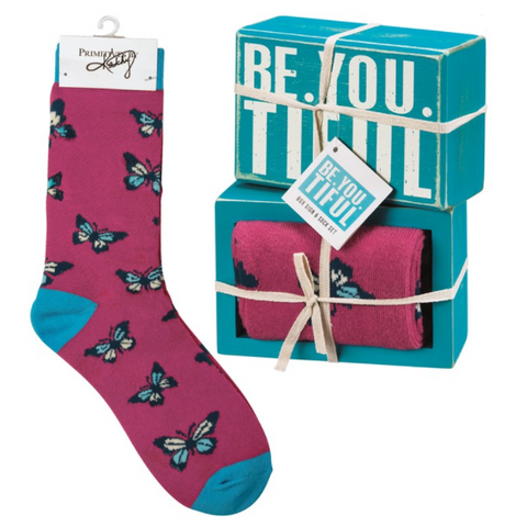 Box Sign & Sock Set - Be You