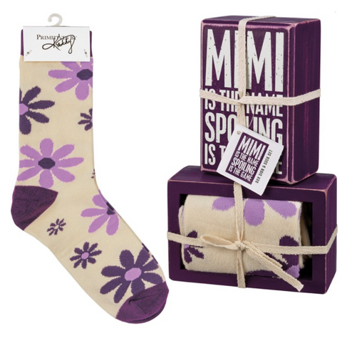 Box Sign & Sock Set - Mimi