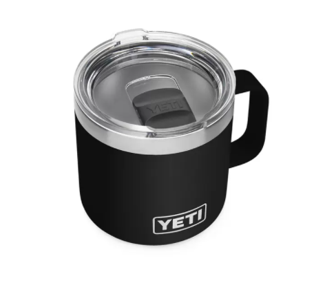 YETI® Black Rambler 14 oz Mug with Magslider Lid