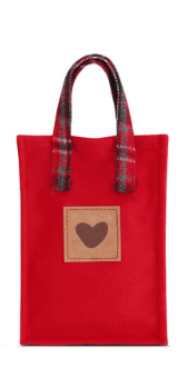 Merry & Bright Plaid Gift Bag- Small