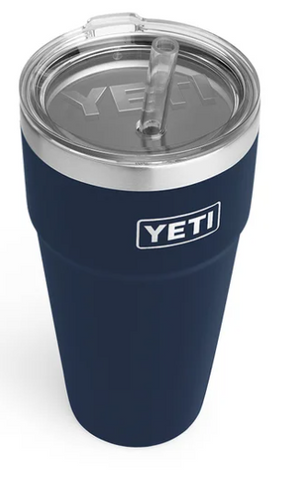 YETI® Navy Rambler 26 oz Stackable Cup with Straw Lid