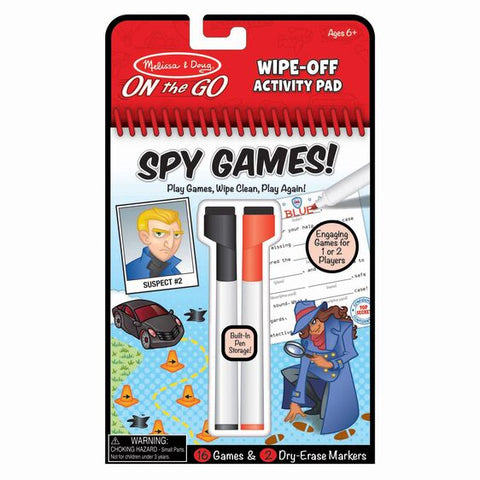 Wipe Off Activity Pad - Spy Games