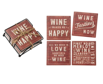 Rustic Wine - Coaster Set