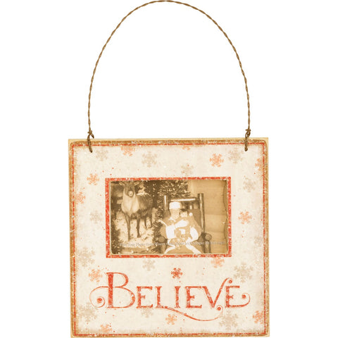 Mini Frame Ornament- Believe